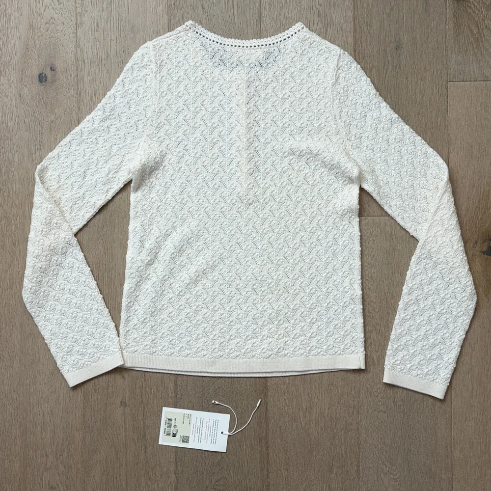 NWOT sezane alexa jumper ecru size small - Picture 8 of 16